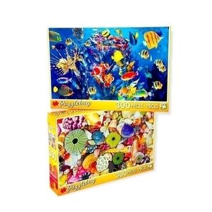 NIB Lot of 2x 300 Pieces Aquarium Theme Puzzlebug Puzzles